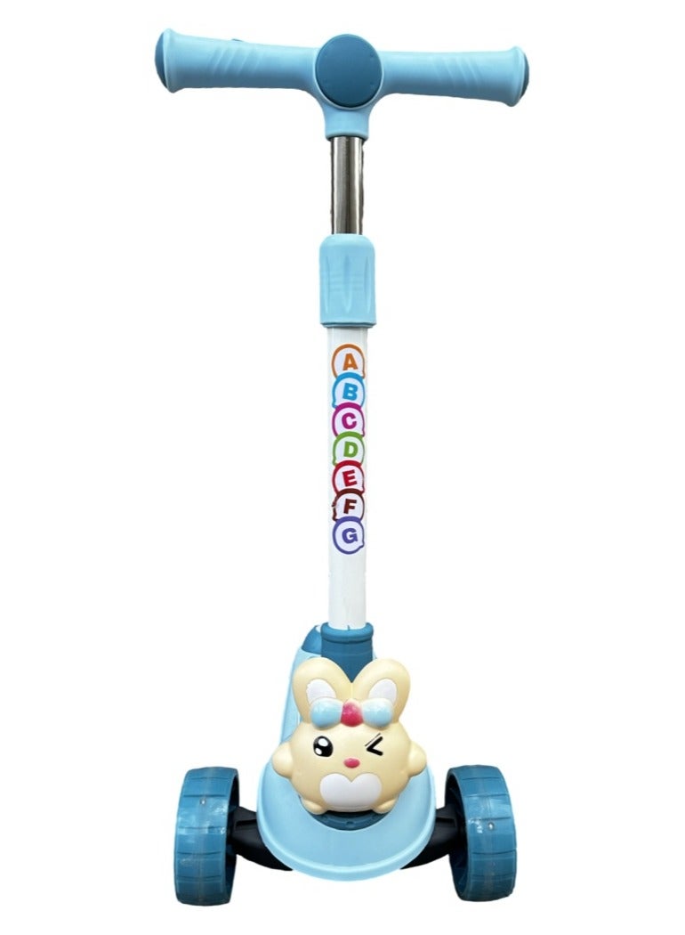 Scooter  Blue Kids Scooter with Cute Bunny Design – Fun & Safe Outdoor Ride for Children - Image 2