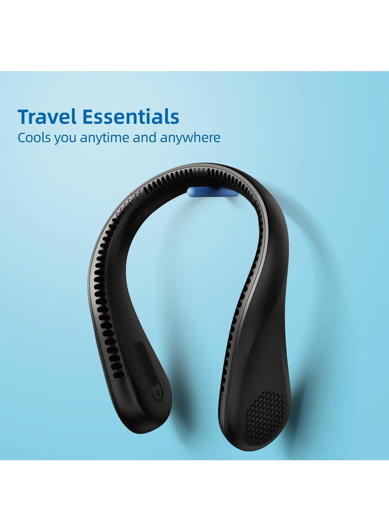 general Nuerst Neck Fan 5000mah Portable Personal Fan Hands Free Bladeless Fan Wearable Fan 3 Speeds Strong Airflow Cooling Fan For Travel Outdoor Indoor - Image 5