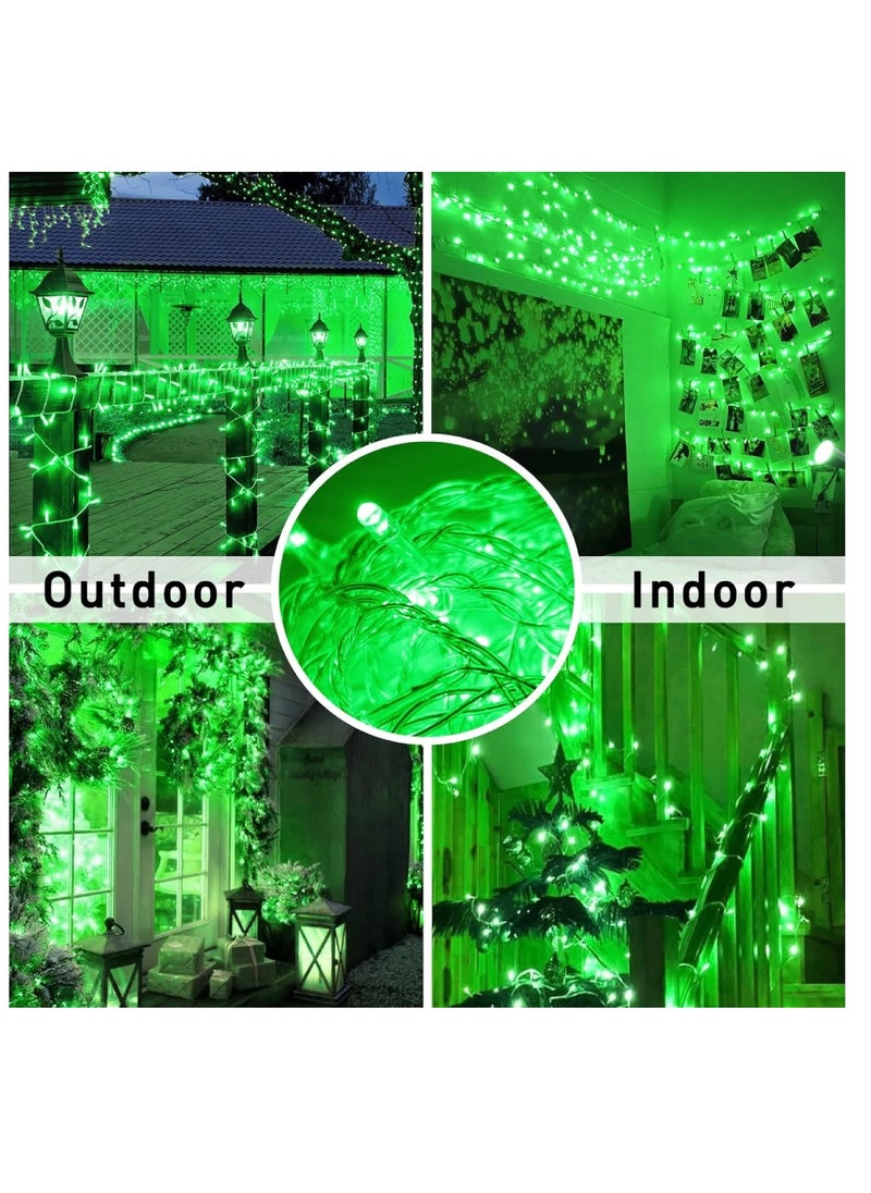 Yuwell Fairy Light Battery Operated Waterproof Starry Firefly Copper Wire String Light 5M 50 Led For Wedding Party Home And Garden Decorations Green  - Image 3