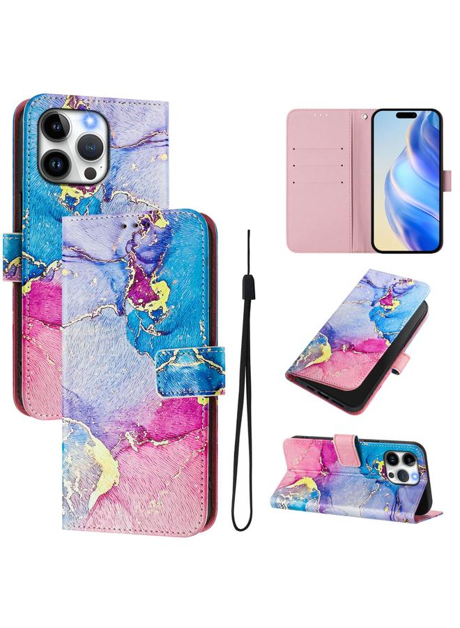 S-TOP Case For iPhone 15 Pro Art Colored Drawing Pattern Leather Phone Case - Image 1