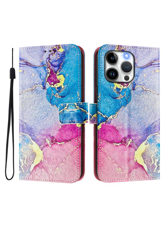 S-TOP Case For iPhone 15 Pro Art Colored Drawing Pattern Leather Phone Case - Image 2
