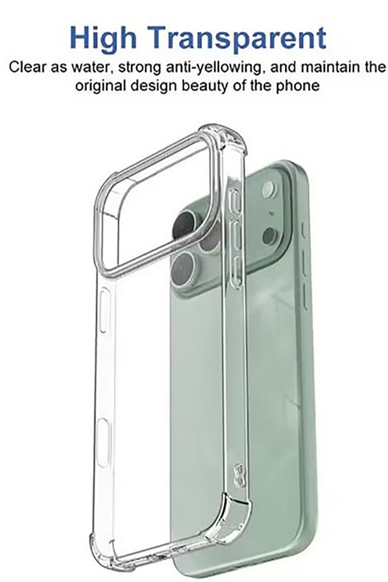 3 in 1 for iPhone Air Case Clear,[Yellowing-Resistant Acrylic Back] Screen Protector *1 & Camera Lens Protector*1, Shockproof for iPhone Air Phone Case - Image 3