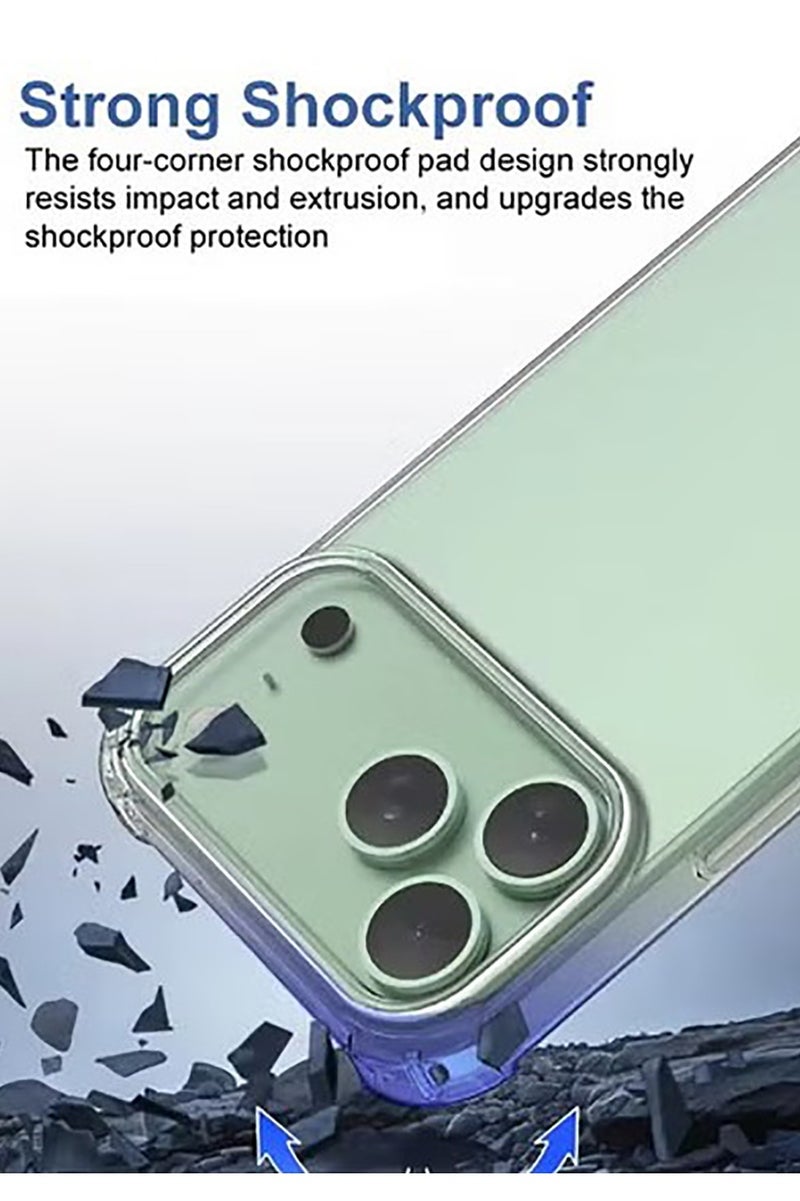 3 in 1 for iPhone Air Case Clear,[Yellowing-Resistant Acrylic Back] Screen Protector *1 & Camera Lens Protector*1, Shockproof for iPhone Air Phone Case - Image 4