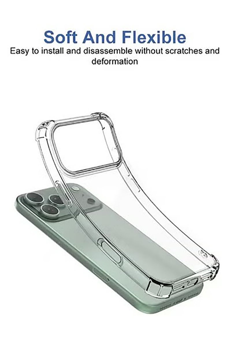 3 in 1 for iPhone Air Case Clear,[Yellowing-Resistant Acrylic Back] Screen Protector *1 & Camera Lens Protector*1, Shockproof for iPhone Air Phone Case - Image 5