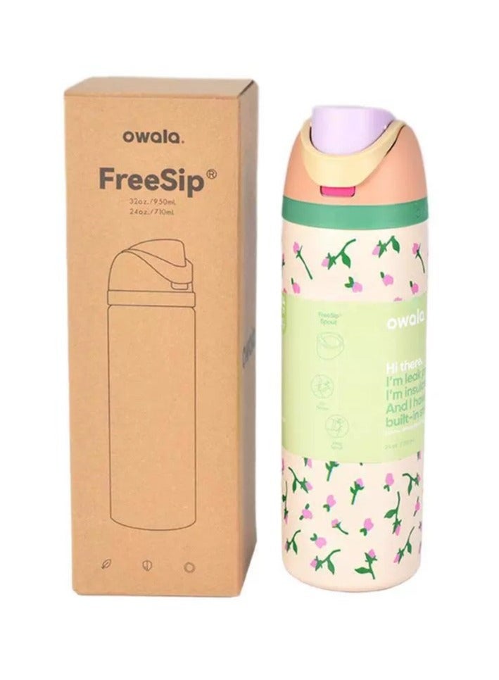 Owala FreeSip Insulated Stainless Steel Water Bottle with Straw for Sports and Travel, BPA-Free,32-Ounce  - Image 2