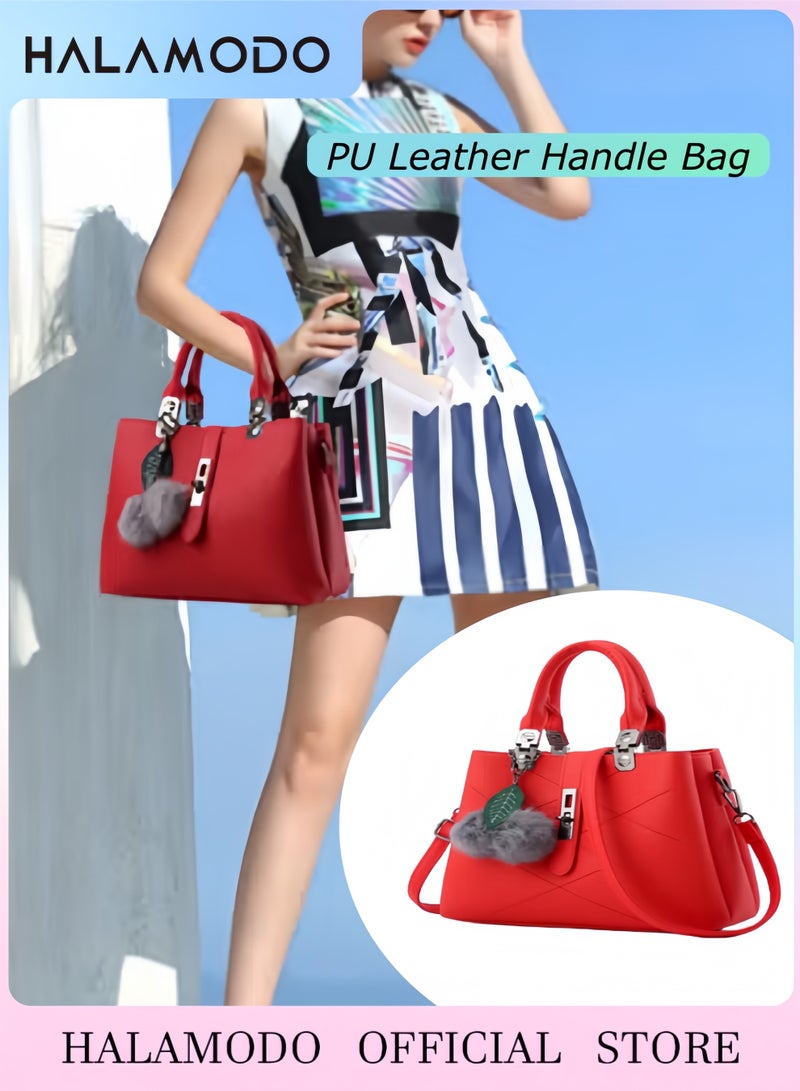 هالامودو حقائب نسائية وحقائب نسائية من جلد البولي يوريثان لحقائب الكتف التي تحمل على الكتف وحقائب الكتف التي تحمل على الكتف - Image 1