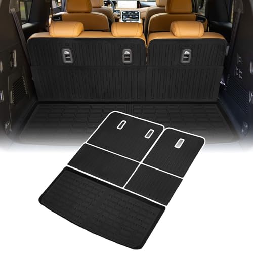 YEBOOCA Cargo Liner Compatible with 2025 Armada/Infiniti QX80 Trunk Mat Cargo Mat Back Seat Cover Protector (7/8 Seats)(Backrest Mats+Trunk Mat) - Image 1