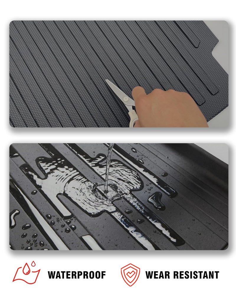YEBOOCA Cargo Liner Compatible with 2025 Armada/Infiniti QX80 Trunk Mat Cargo Mat Back Seat Cover Protector (7/8 Seats)(Backrest Mats+Trunk Mat) - Image 4