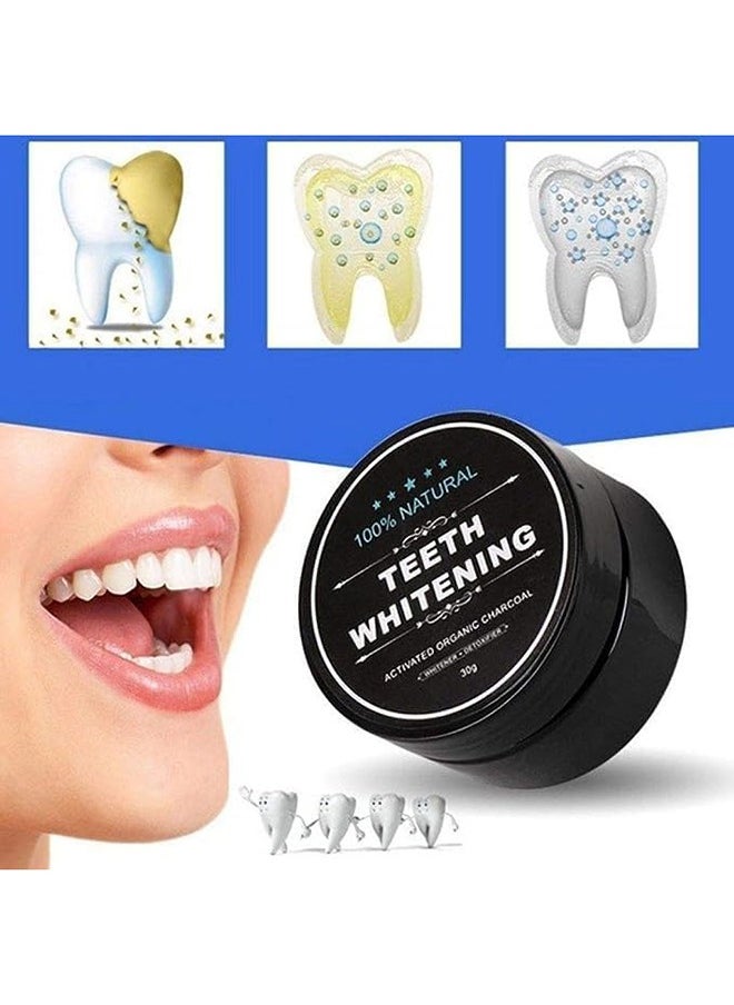 Natural Activated Organic Charcoal Teeth Whitening Powder Black 30grams