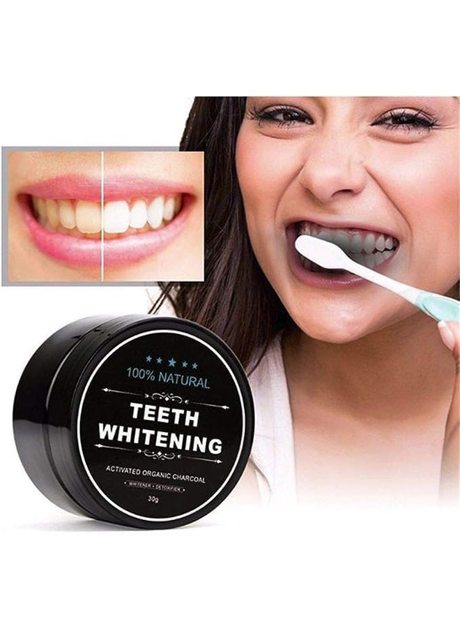 Natural Activated Organic Charcoal Teeth Whitening Powder Black 30grams