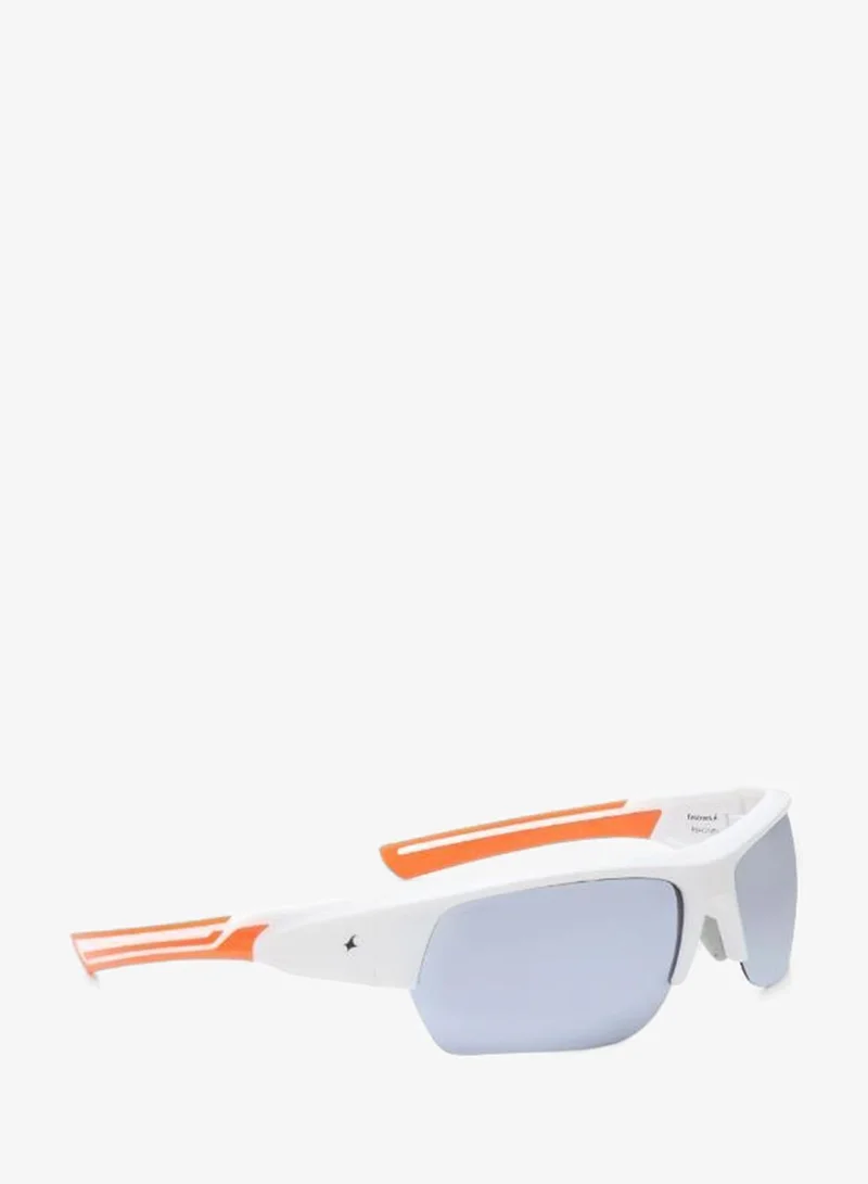 fastrack Polarized Sunglasses White Frame Smoke Mirror Lens 72mm  - P544GY4PV