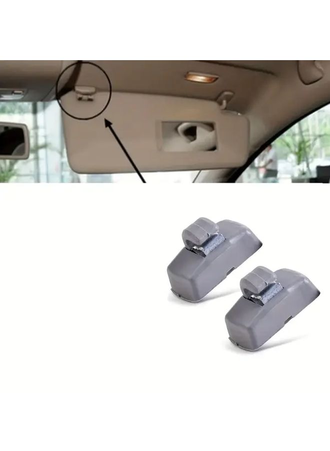 Gray Car Sun Visor Buckle Pair for Volkswagen Golf Visor Hook Clip - Image 4