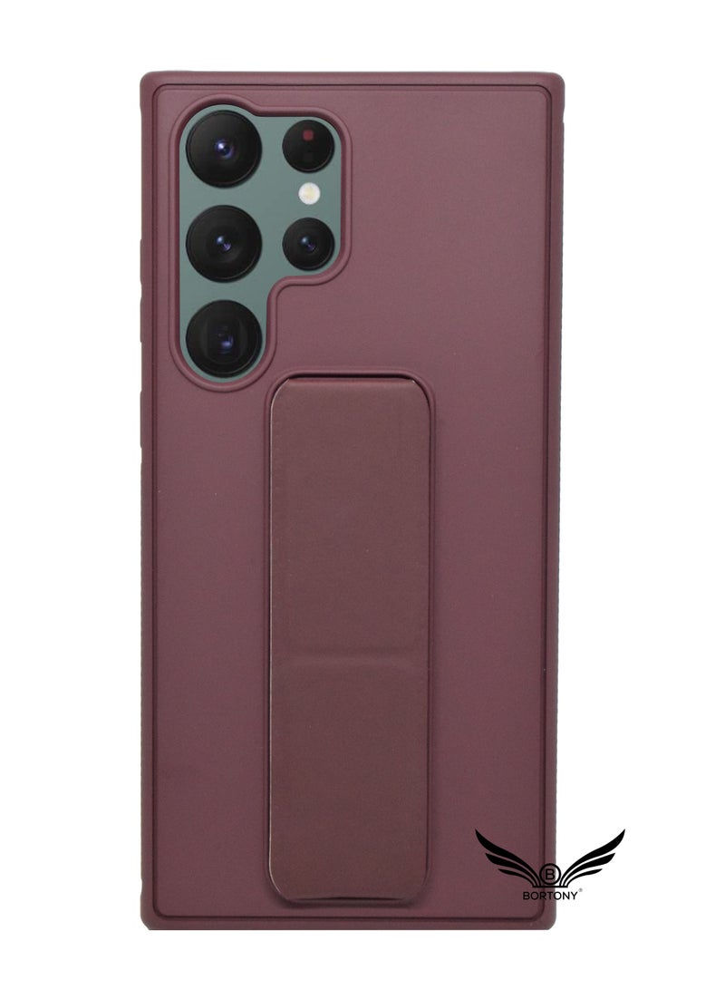 BORTONY Galaxy S23 Ultra Case Fully Covered With Finger Grip Stand Holder Anti Slip Shockproof Protective Case Cover For Samsung Galaxy S23 Ultra 5G - Image 1