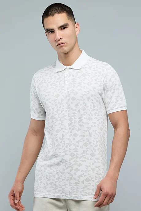 أر أند بي Printed Polo T-Shirt with Short Sleeves