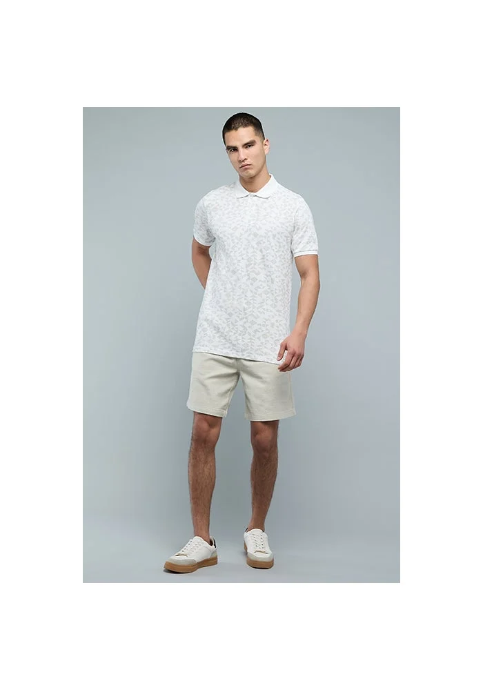 R&b Printed Polo T-Shirt with Short Sleeves