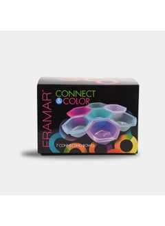 framar FRAMAR Multi-Colored Connect and Color Bowl Set - Mixing Bowls for Hair Color, Hair Bleach, Hair Dye, Coloring Set - 7 Pack  - Image 4