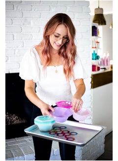 framar FRAMAR Multi-Colored Connect and Color Bowl Set - Mixing Bowls for Hair Color, Hair Bleach, Hair Dye, Coloring Set - 7 Pack  - Image 3
