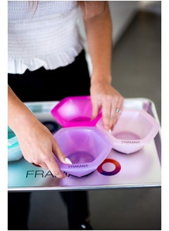 framar FRAMAR Multi-Colored Connect and Color Bowl Set - Mixing Bowls for Hair Color, Hair Bleach, Hair Dye, Coloring Set - 7 Pack  - Image 5