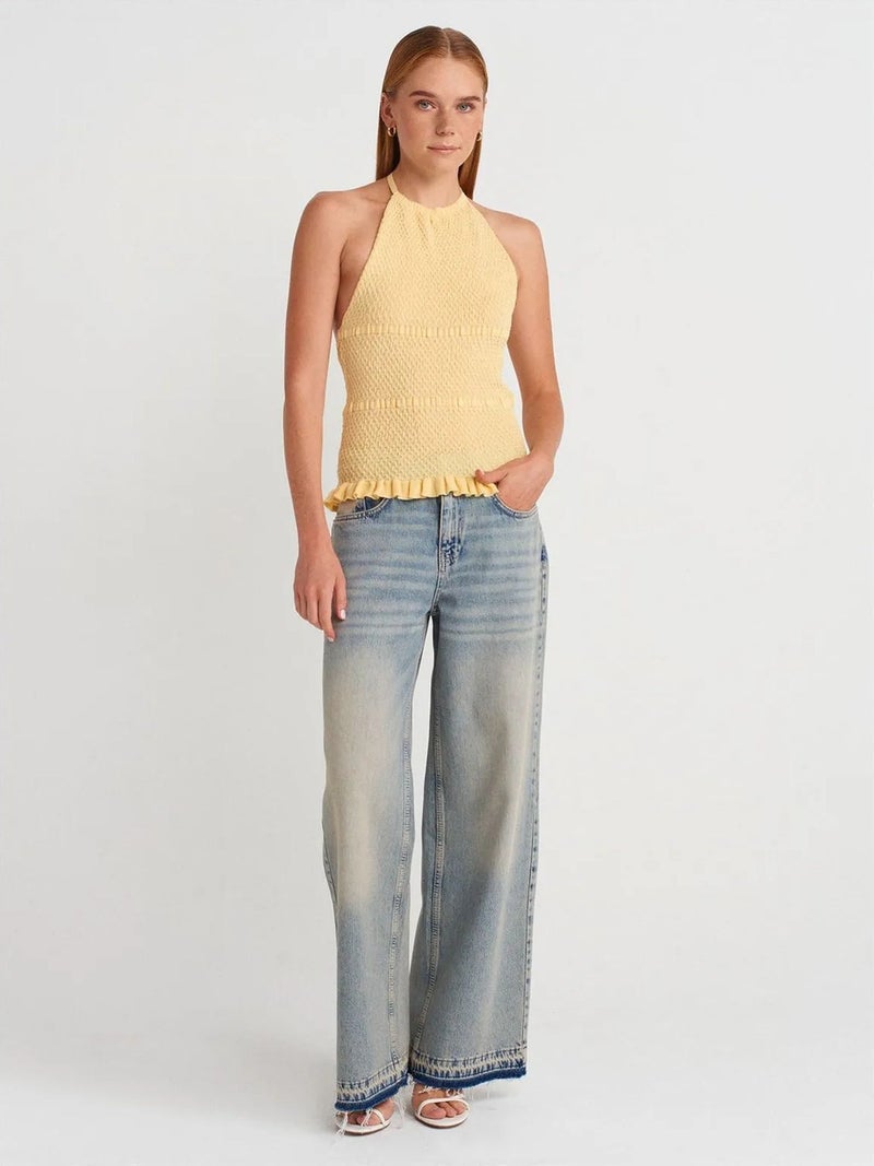 DILVIN Slim Fit Halter-Neck Knit Blouse - Image 4