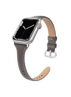 SWEES Leather Band Compatible for Apple Watch 38mm 40mm 41mm, Slim Thin Dressy Elegant Genuine Leather Strap Compatible for iWatch Series 8, 7, 6, 5, 4, 3, 2, 1, SE, Sport & Edition Women  - Image 1