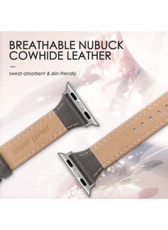 SWEES Leather Band Compatible for Apple Watch 38mm 40mm 41mm, Slim Thin Dressy Elegant Genuine Leather Strap Compatible for iWatch Series 8, 7, 6, 5, 4, 3, 2, 1, SE, Sport & Edition Women  - Image 3