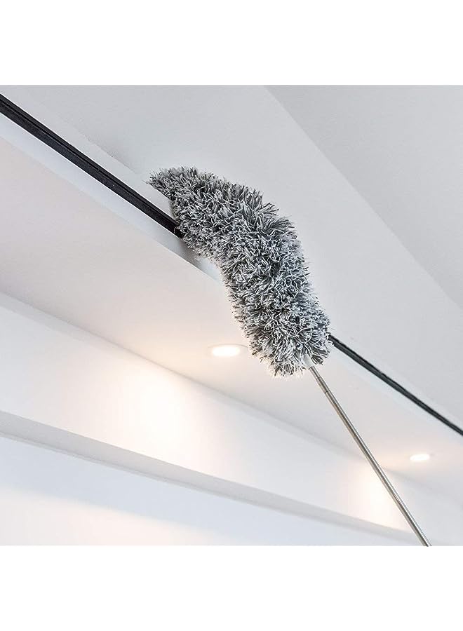 PROMASS Microfiber Duster with Extension Pole with Protective Head Cap -No Scratch to Ceiling,Extra Long 100 inches Feather Duster for Cleaning High Ceiling Fan,Interior Roof,Cobweb,Gap Dust - Image 1