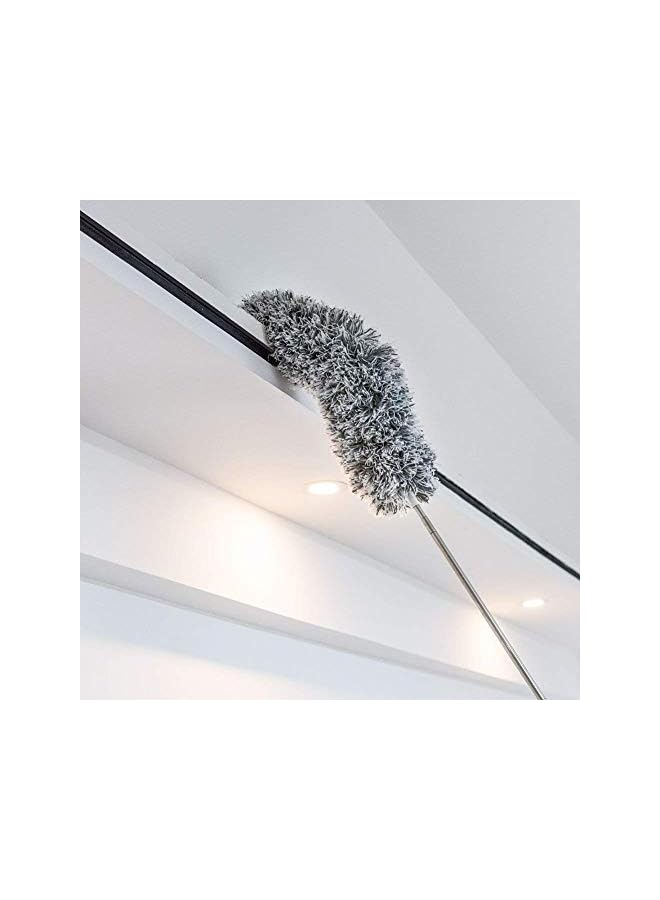 PROMASS Microfiber Duster with Extension Pole with Protective Head Cap -No Scratch to Ceiling,Extra Long 100 inches Feather Duster for Cleaning High Ceiling Fan,Interior Roof,Cobweb,Gap Dust - Image 2