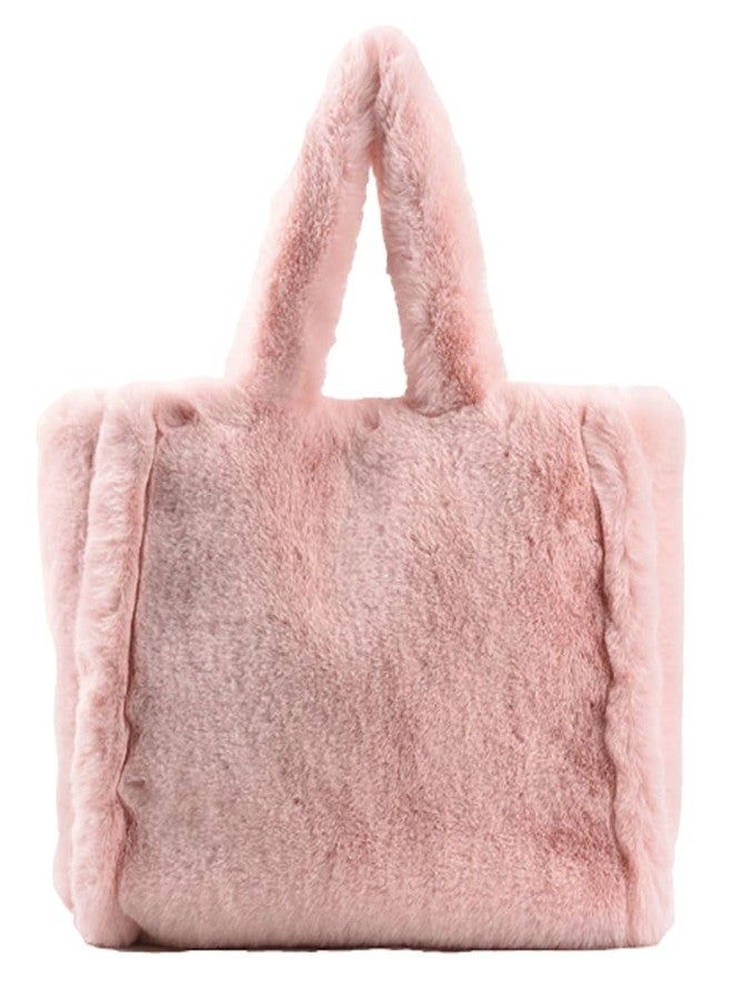 Caistre Women Tote Bag Fluffy Faux Fur Handbags Large Capacity Shopping Shoulder Bag Furry Clutch Handbag - Image 1