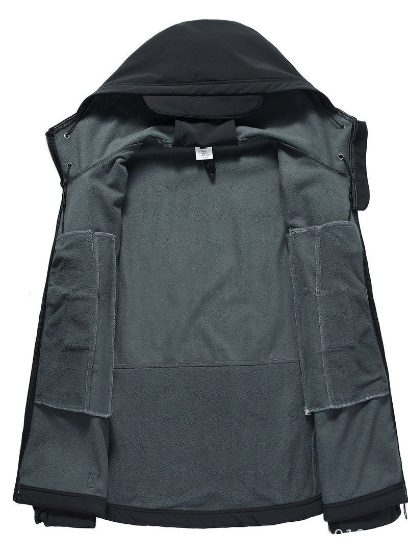 NIBEMINENT 3-in-1 Men's Outdoor Soft Shell Plus Fleece Windproof Jacket With Detachable Lining Autumn Clothing  - Image 4