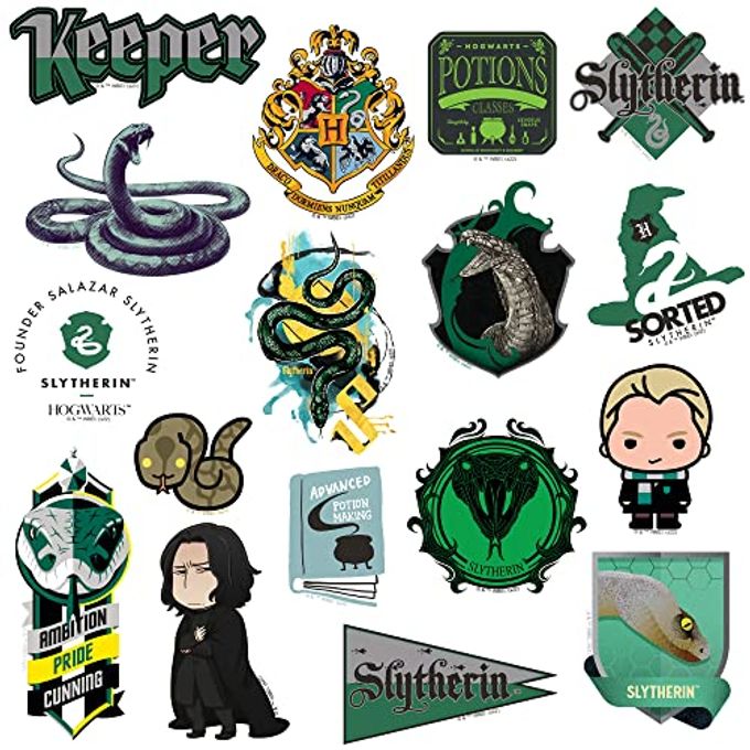 Harry Potter Slytherin Theme Sticker Pack Die Cut Vinyl Large Deluxe Stickers Variety Pack Laptop, Water Bottle, Scrapbooking, Tablet, Skateboard, Indoor/Outdoor Set of 50 - Image 3