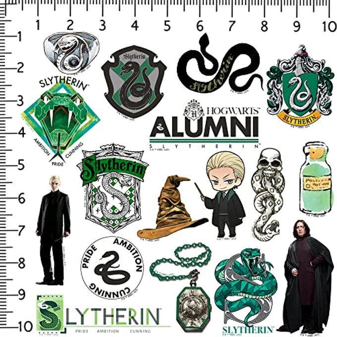 Harry Potter Slytherin Theme Sticker Pack Die Cut Vinyl Large Deluxe Stickers Variety Pack Laptop, Water Bottle, Scrapbooking, Tablet, Skateboard, Indoor/Outdoor Set of 50 - Image 2