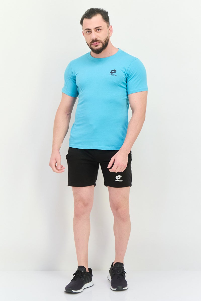 LOTTO Men Sportswear Fit Short Sleeve Outdoor T-Shirt, Turquoise - Image 4