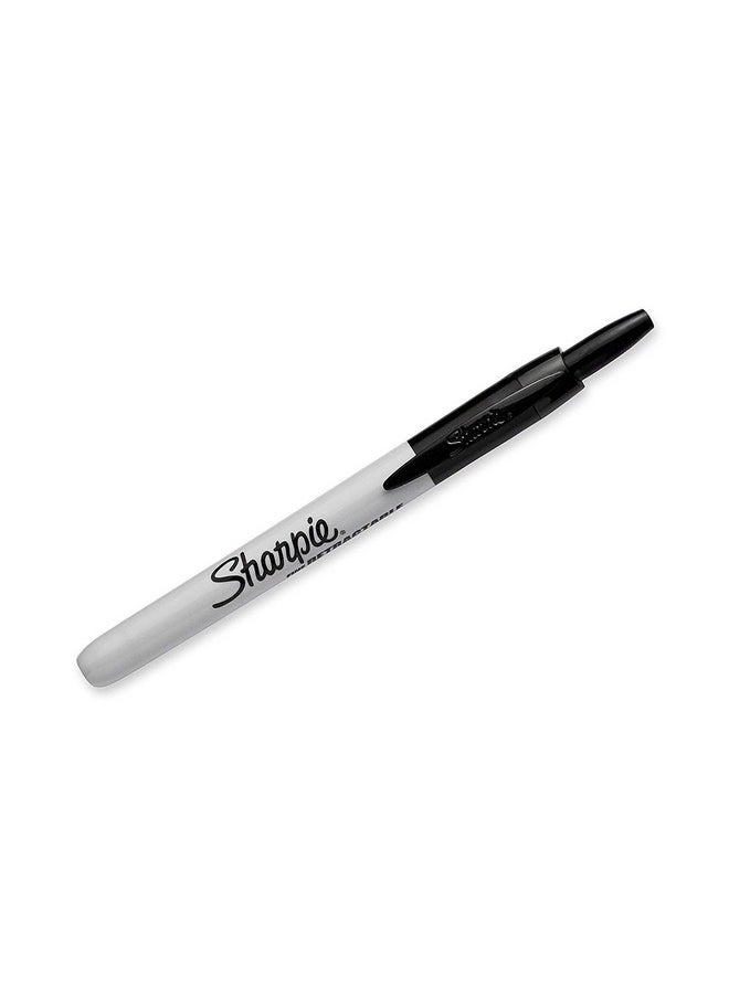 Sharpie - 32701 Retractable Permanent Markers, Fine Point, Black, 12 Count Box - 1 Pack - Total Marker Count 12 Markers - Image 1