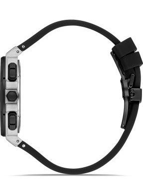 FERRO Quartz Silicone Black 43 mm Functions Active Men's Wristwatch  - Image 2