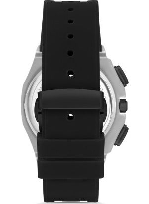 FERRO Quartz Silicone Black 43 mm Functions Active Men's Wristwatch  - Image 3