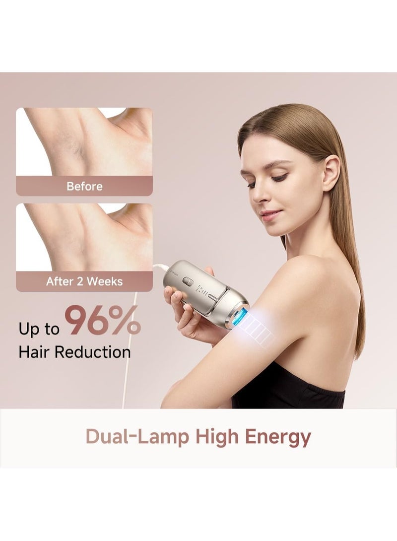 Dreame Nova IPL Hair Removal Device, Permanent Laser Hair Removal with Sapphire Ice Cooling, 27J Dual-Lamp High Energy, Adaptizone AI Sensor for Body, Face & VIO Bikini Line, At-Home Hair Remover - Image 2