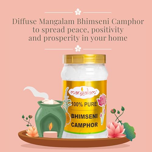 MANGALAM Bhimseni (Original) Camphor 500g Jar - Pack Of 2 | 100% Pure | For Puja, Aromatherapy & Air Freshener | Sweet Fragrance - Image 3