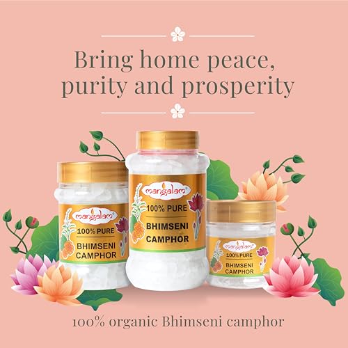 MANGALAM Bhimseni (Original) Camphor 500g Jar - Pack Of 2 | 100% Pure | For Puja, Aromatherapy & Air Freshener | Sweet Fragrance - Image 5
