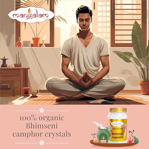 MANGALAM Bhimseni (Original) Camphor 500g Jar - Pack Of 2 | 100% Pure | For Puja, Aromatherapy & Air Freshener | Sweet Fragrance - Image 4