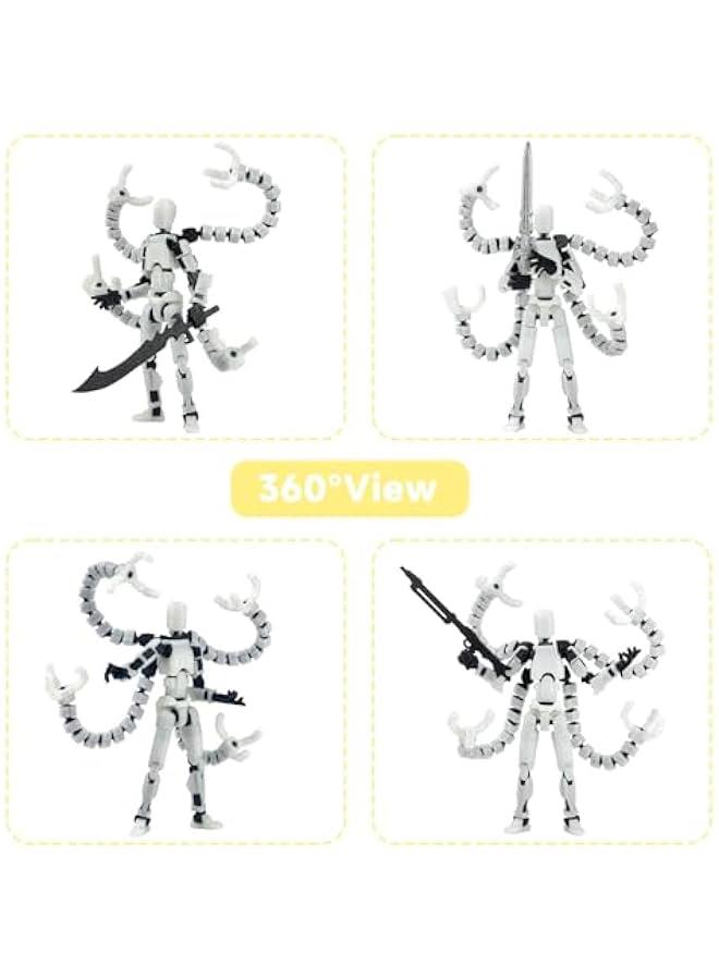 Assembly Completed T13 Action Figure 3D Printed Multi-Jointed Movable T 13 Lucky 13 Dummy 13 Nova 13 Robot 13 Action Figure Desktop Decorations for Game Lovers (Night Light, 5.5 Inch) - Image 5