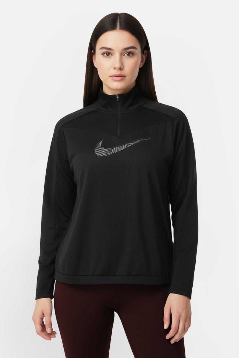Nike Women Plus Size Long Sleeve Training Tracksuit Jacket, Black - Image 1