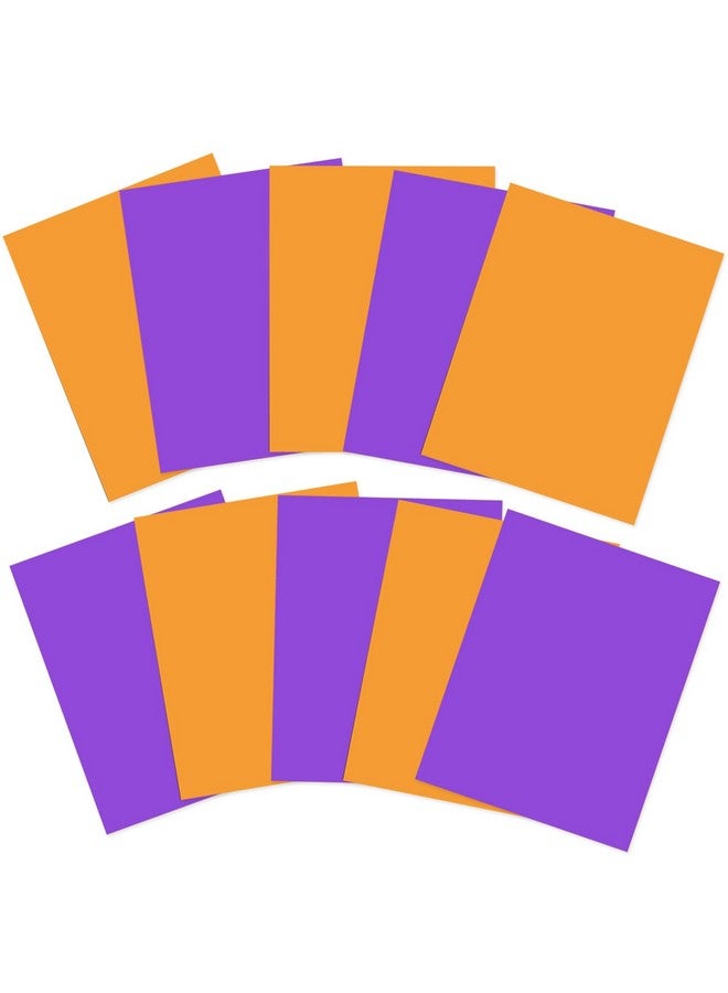 Sakolla Halloween Gel Filter, 10 Pcs Orange Purple Color Correction Gel Light Filter, Transparent Color Overlays Film Plastic Sheets for Lighting, Led Light Outdoor Landscape 8.5 x 11 Inch - Image 1