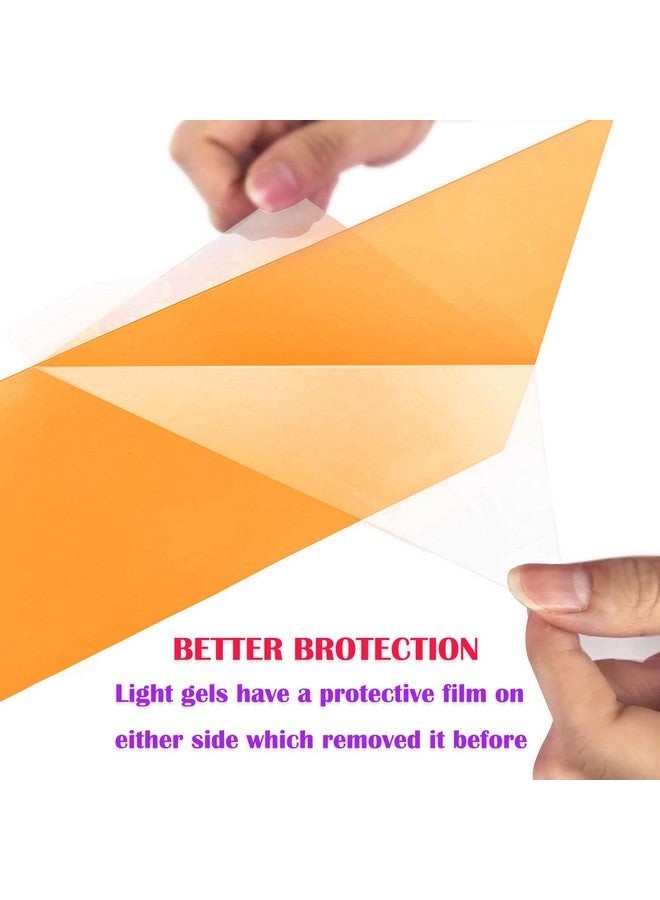 Sakolla Halloween Gel Filter, 10 Pcs Orange Purple Color Correction Gel Light Filter, Transparent Color Overlays Film Plastic Sheets for Lighting, Led Light Outdoor Landscape 8.5 x 11 Inch - Image 3