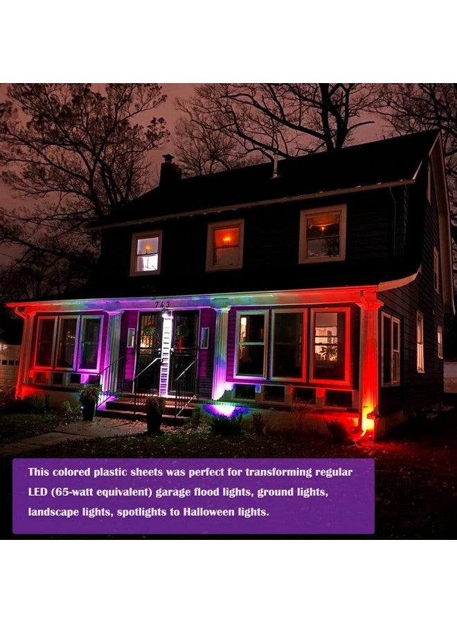 Sakolla Halloween Gel Filter, 10 Pcs Orange Purple Color Correction Gel Light Filter, Transparent Color Overlays Film Plastic Sheets for Lighting, Led Light Outdoor Landscape 8.5 x 11 Inch - Image 4