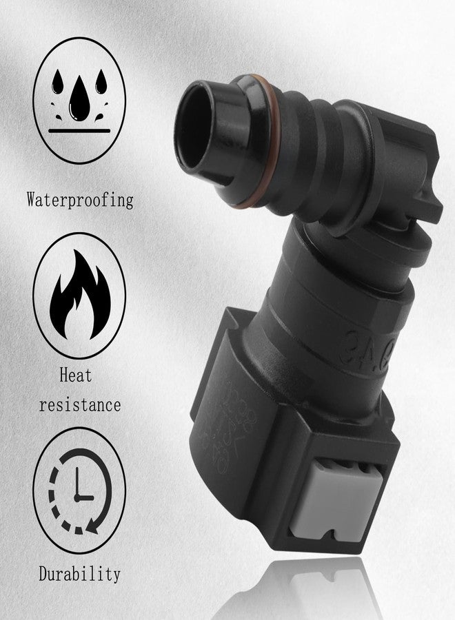 CXCCOI 2PCS Fuel Line Connector with Seal Ring,OD9.49-ID8 Elbow Fuel Line Quick Connect for Quick Connect/Disconnect of Oil Pump Adapters,Universal Quick Connect Fuel Line Fittings - Image 5