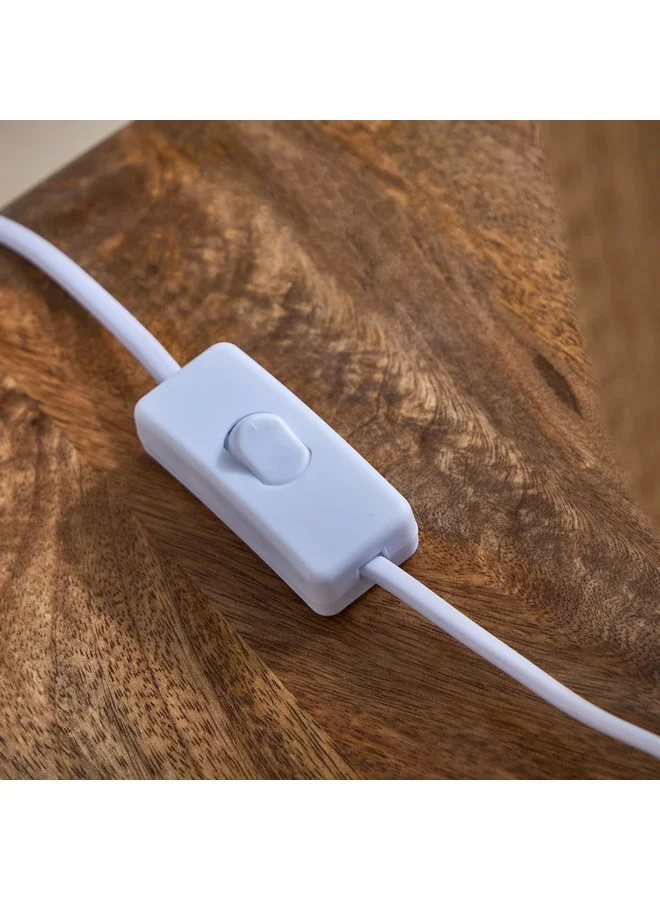 Home Box Collett E27 Paper Mache Table Lamp with Rope Shade 20.5 x 20.5 x 26 cm