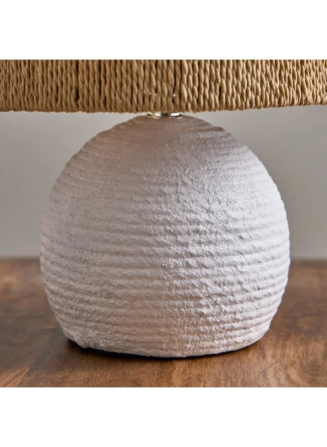 Home Box Collett E27 Paper Mache Table Lamp with Rope Shade 20.5 x 20.5 x 26 cm