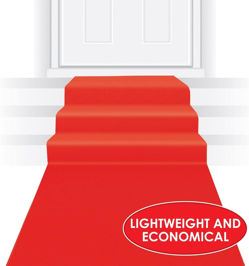 Beistle Red Carpet Runner - 24-Inch by 15-Feet Polyester Non-Woven Carpet for Events and Parties - Image 4