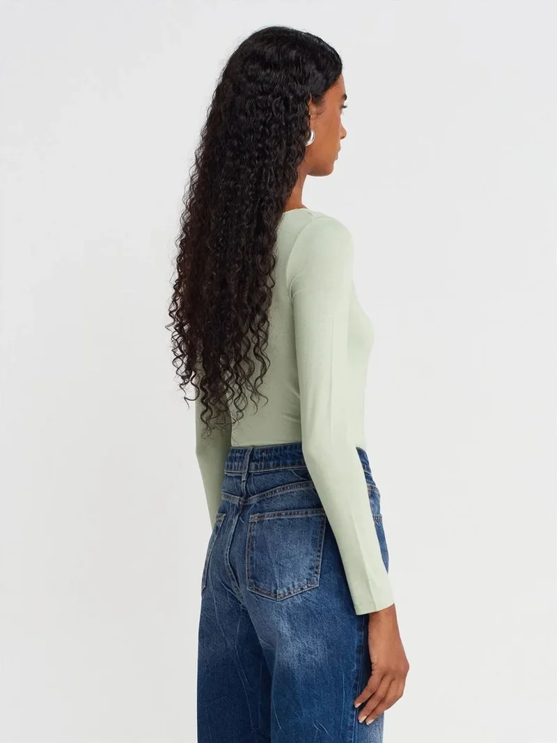 ديلفين Dilvin Women's High-Waist Straight Leg Jeans