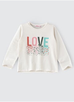 Sweat top with print at front